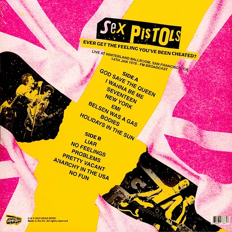 Sex Pistols Ever Get The Feeling You Ve Been Cheated Live At