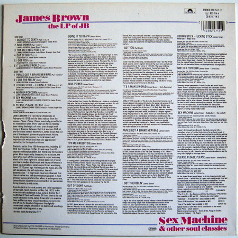 James Brown The Lp Of Jb Sex Machine And Other Soul Classics