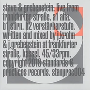 Stave & Grebenstein - Live From Frankfurter Strasse White Vinyl Edition