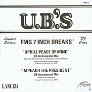 The U.B.'s - Uphill Peace Of Mind (Instrumental) / Impeach The President (Instrumental)