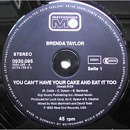 Brenda Taylor - You Can't Have Your Cake And Eat It Too