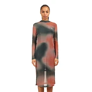 Fred Perry - Printed Mesh Mock Neck Dress