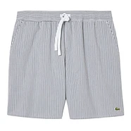 Lacoste - Striped Seersucker Swim Trunks