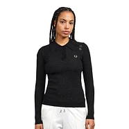 Fred Perry x Amy Winehouse Foundation - Metallic Ribbed Knitted Shirt