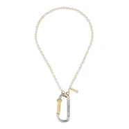 Aries - Mini Carabiner Pearl Necklace