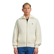 Lacoste - Ribbed Wool Zip Neck Sweater