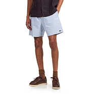 Lacoste - Striped Seersucker Swim Trunks