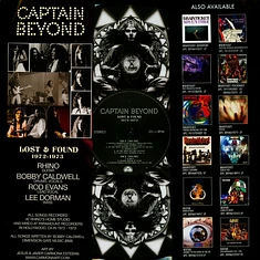 Captain Beyond - Lost & Found 1972-1973 Picture Disc Edition