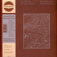 Jeremiah Chiu & Marta Sofia Honer - Recordings From The Aland Islands Black Vinyl Edition