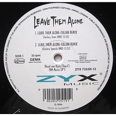 Twenty 4 Seven - Leave Them Alone (Italian Remixes)