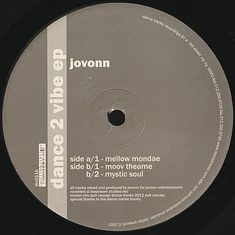 Jovonn - Dance 2 Vibe EP