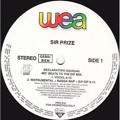 Sir Prize - Declaration (Dipdipda) - Mo' Beats To The Dip Mix