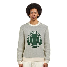 Lacoste - Ribbed Jacquard Chunky Cotton Sweater