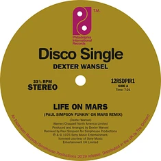 Dexter Wansel - Life On Mars Remix Hand Numbered 12"