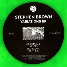 Stephen Brown - Variations Ep Green Vinyl Edtion