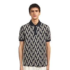 Fred Perry - Cable Knit Print Polo Shirt