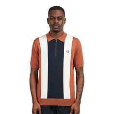 Fred Perry - Vertical Stripe Zip Neck Shirt