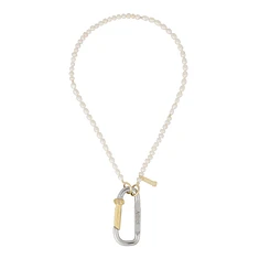 Aries - Mini Carabiner Pearl Necklace