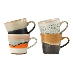 HKLIVING - 70s Ceramics: Cappuccino Mugs (Set of 4)