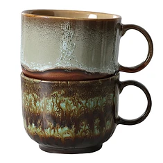 HKLIVING - 70s Ceramics: Tea Cups (Set of 2)