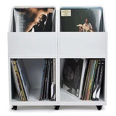 Record Box - Vinyl Record Storage - Schallplatten-Rollcontainer (2x110 + 2x100 + Großes Rollboard)