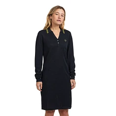 Fred Perry - Textured Metallic Knit Polo Dress
