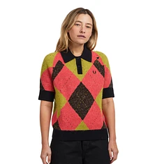 Fred Perry x Amy Winehouse Foundation - Brushed Argyle Knitted Shirt