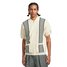 Beams Plus - Zip Knit Polo Stripe
