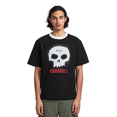 PLEASURES x Zero Skateboards - Single Skull Heavyweight Shirt