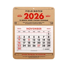 Field Notes - 15-Month Work Station Calendar - Work Station Calendar