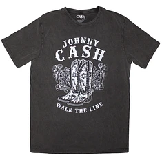 Johnny Cash - Walk The Line Boots Stone Wash T-Shirt