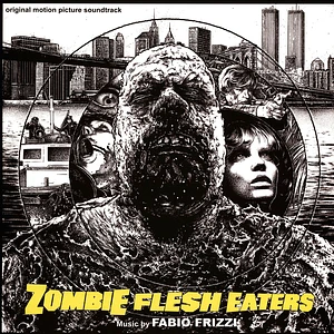Fabio Frizzi - OST Zombie Flesh Eaters Definitive Green White Striped Edition With Cover By Alexandros Pyromallis
