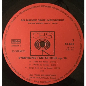 Hector Berlioz - Dimitri Mitropoulos - The New York Philharmonic Orchestra - Symphonie Fantastique