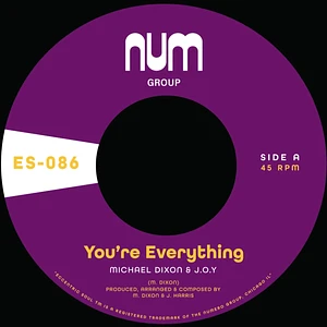 Michael A. Dixon & J.O.Y. - You're Everything / You're All I Need Purple Vinyl Edition