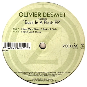 Olivier Desmet - Back In A Flash EP