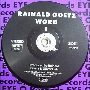 Rainald Goetz - Word I