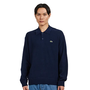 Lacoste - Moss Stitch Polo Collar Sweater