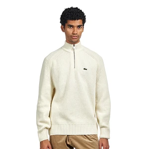 Lacoste - Carded Wool High Neck Zipped Sweater