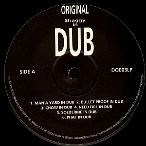 Shaggy - Original Shaggy In Dub