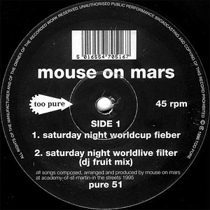 Mouse On Mars - Saturday Night Worldcup Fieber