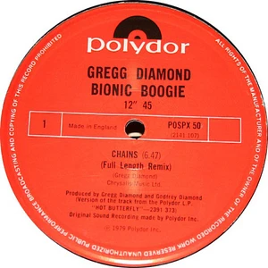 Gregg Diamond, Bionic Boogie - Chains / Hot Butterfly