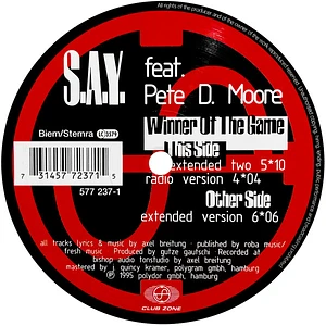 S.A.Y. Feat. Pete D. Moore - Winner Of The Game