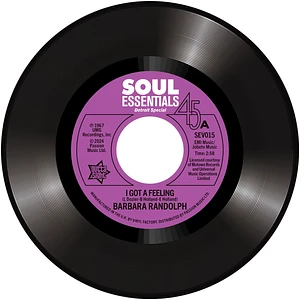 Barbara Randolph - I Got A Feeling / My Love Is You Love (Forever)