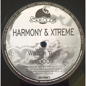 Harmony & Xtreme - Boo / Watch This