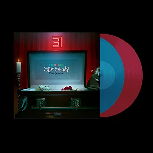 Eminem - The Death Of Slim Shady (Coup De Grâce) Indie Exclusive Clear Blue & Red Vinyl Edition w/ Alternate Artwork