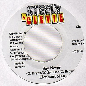 Elephant Man - Say Never / R. Kelly Face