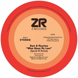 Dave Lee / Maurissa Rose / Disco Sparks Feat Christine Wiltshire / The Ds Orchestra - What About My Love What About My Love