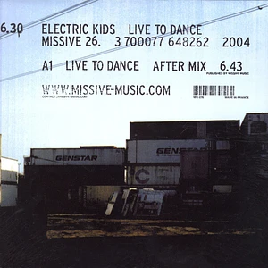 Electric Kids - Live To Dance