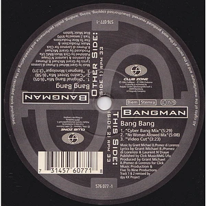 Bangman Feat. Laurent N'Diaye - Bang Bang