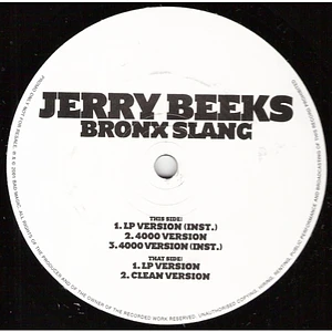 Jerry Beeks - Bronx Slang